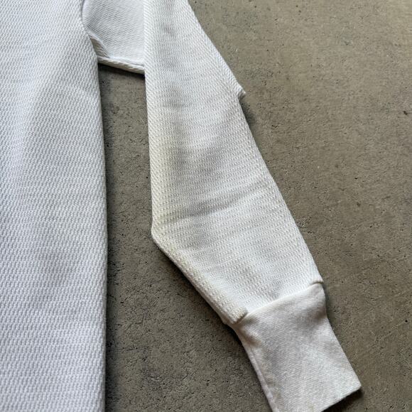 Men's Vintage 90's Forester White Thermal Long John's Waffle Knit Shirt Sz Large - Picture 6 of 7